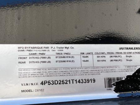 New 2026 PJ Trailers 16' D8 Gooseneck Dump Trailer