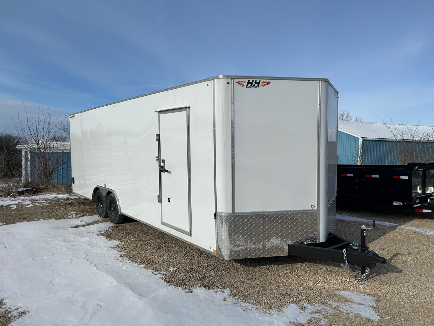 New 2025 H&H Trailers 8.5'X24' V NOSE CAR HAULER 85" INTERIOR HEIGHT RAMP DOOR Cargo / Enclosed Trailer