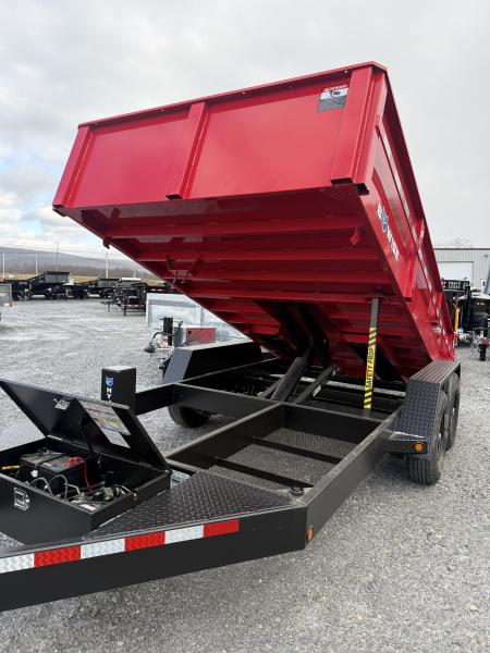 New ***DEALER DEMO *** 2025 BWise 7x14 - 15.4K GVWR - Two-Tone - DLP Series Dump Trailer