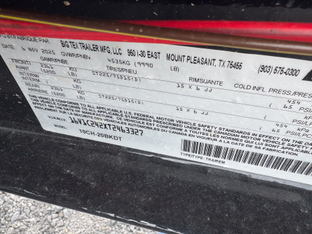 New 2026 Big Tex Trailers 20' 10CH Car Hauler