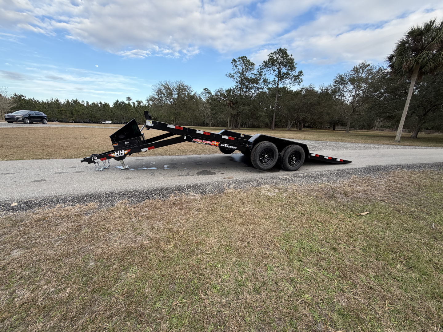 New 2026 H&H Trailers 10K 82X20 Electric Tilt Speed Loader Car Hauler