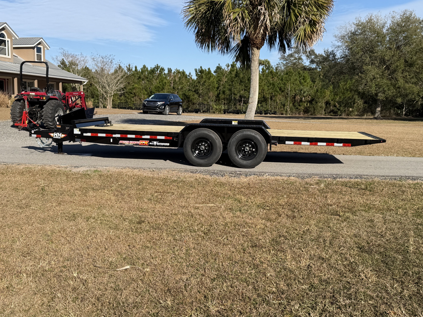 New 2026 H&H Trailers 14K 82X20 Electric Tilt Speed Loader Car Hauler