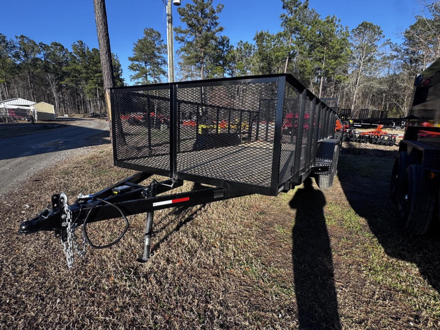 New 2026 Clay's 7x16 36" Mesh Side 7K Landscape trailer