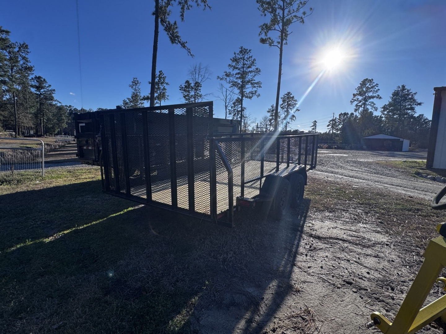 New 2026 Clay's 7x16 36" Mesh Side 7K Landscape trailer