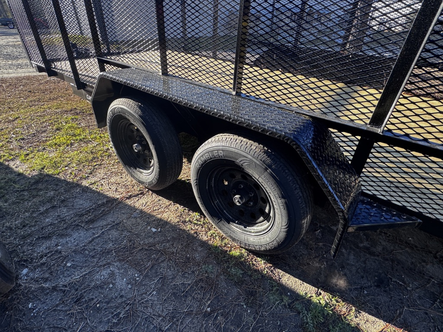 New 2026 Clay's 7x16 36" Mesh Side 7K Landscape trailer