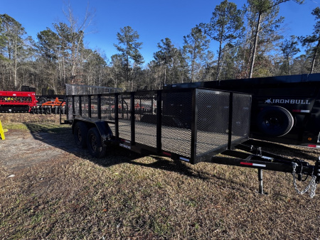New 2026 Clay's 7x16 36" Mesh Side 7K Landscape trailer