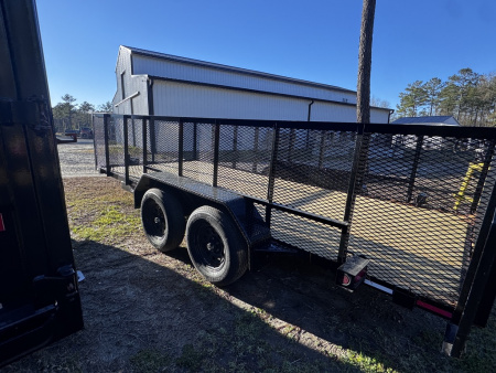 New 2026 Clay's 7x16 36" Mesh Side 7K Landscape trailer