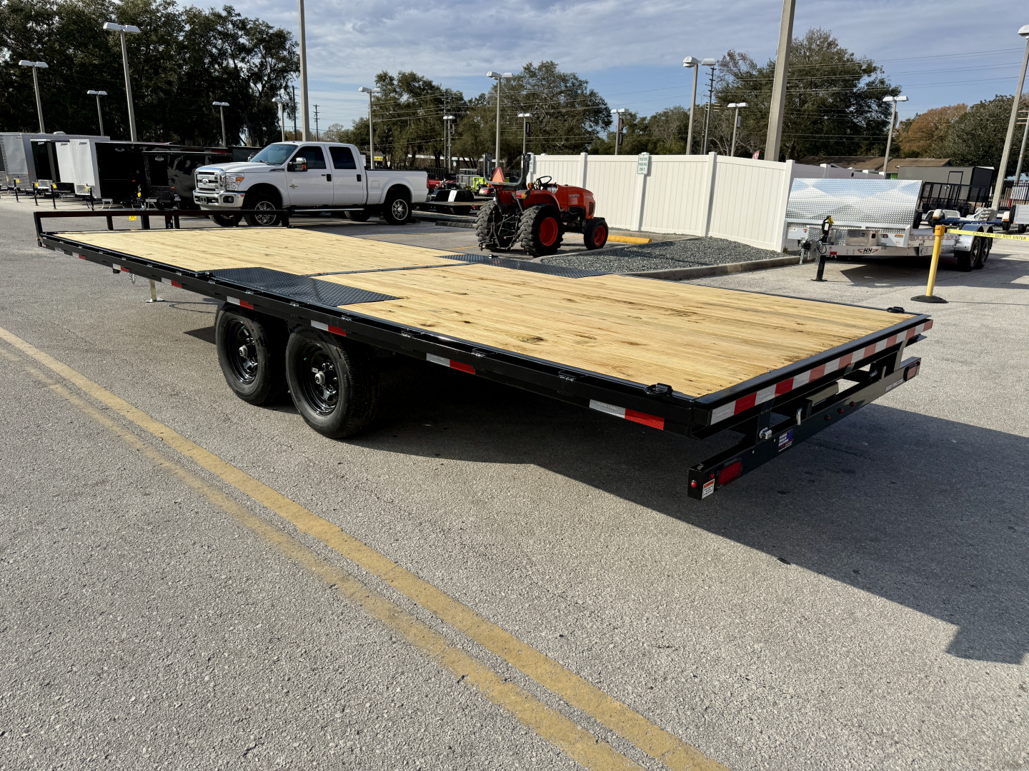 New 2026 Sure-Trac 8.5x22 LP Flatbed 10K Deckover Trailer