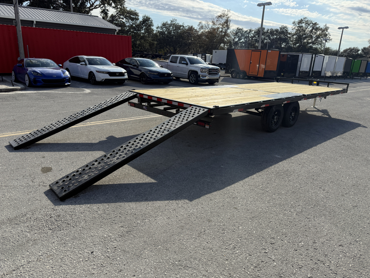New 2026 Sure-Trac 8.5x22 LP Flatbed 10K Deckover Trailer