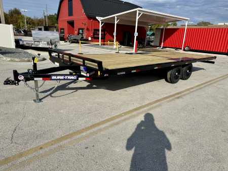 New 2026 Sure-Trac 8.5x22 LP Flatbed 10K Deckover Trailer