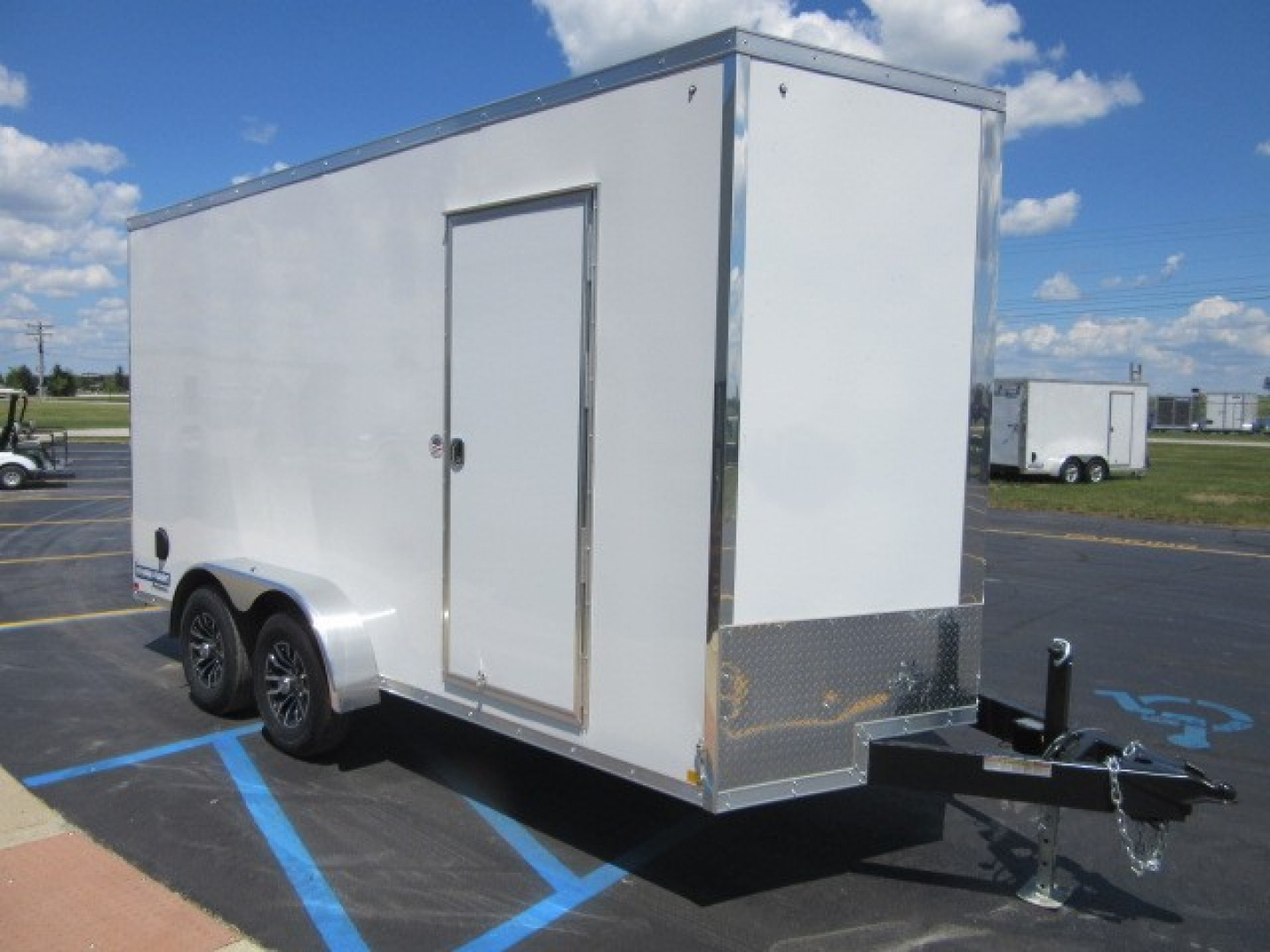 New 2026 Sure-Trac 7 x 16 STW8416TA-100 Cargo / Enclosed Trailer 10K / 12-inch Additional Height / Translucent Roof