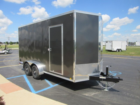 New 2026 Sure-Trac 7 x 16 STW8416TA-100 Cargo / Enclosed Trailer 10K / 12-inch Additional Height / Translucent Roof