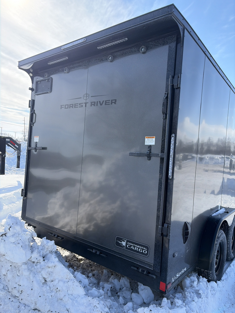 New 2026 Continental Cargo VHW714TA2-24 Cargo / Enclosed Trailer 7X14 TA RAMP DOOR (GVW:7000) CHARCOAL