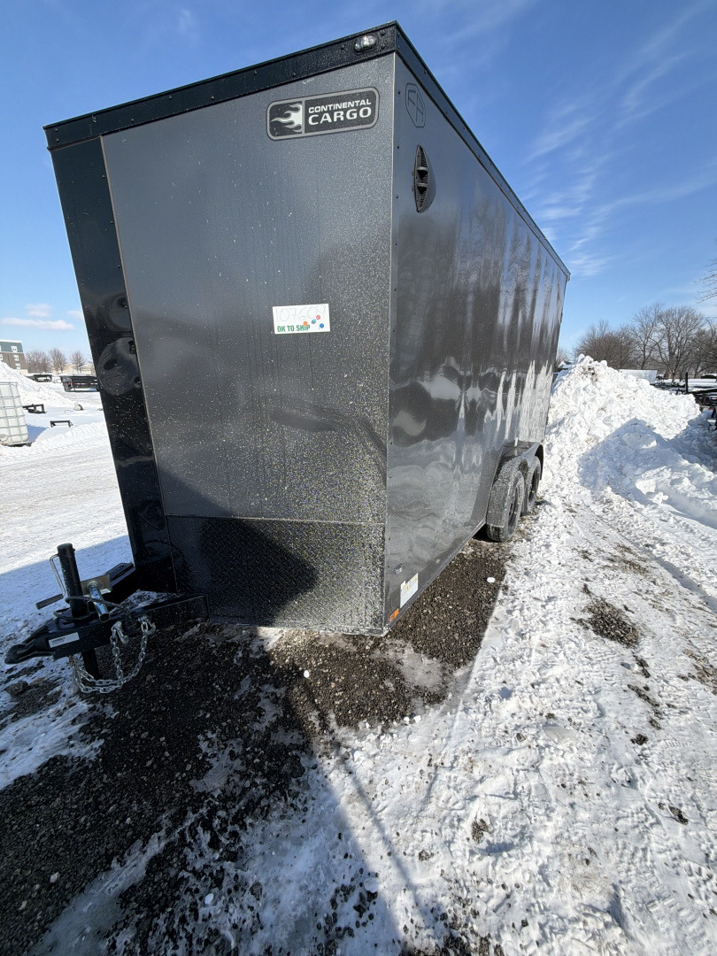 New 2026 Continental Cargo VHW714TA2-24 Cargo / Enclosed Trailer 7X14 TA RAMP DOOR (GVW:7000) CHARCOAL