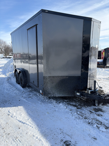 New 2026 Continental Cargo VHW714TA2-24 Cargo / Enclosed Trailer 7X14 TA RAMP DOOR (GVW:7000) CHARCOAL