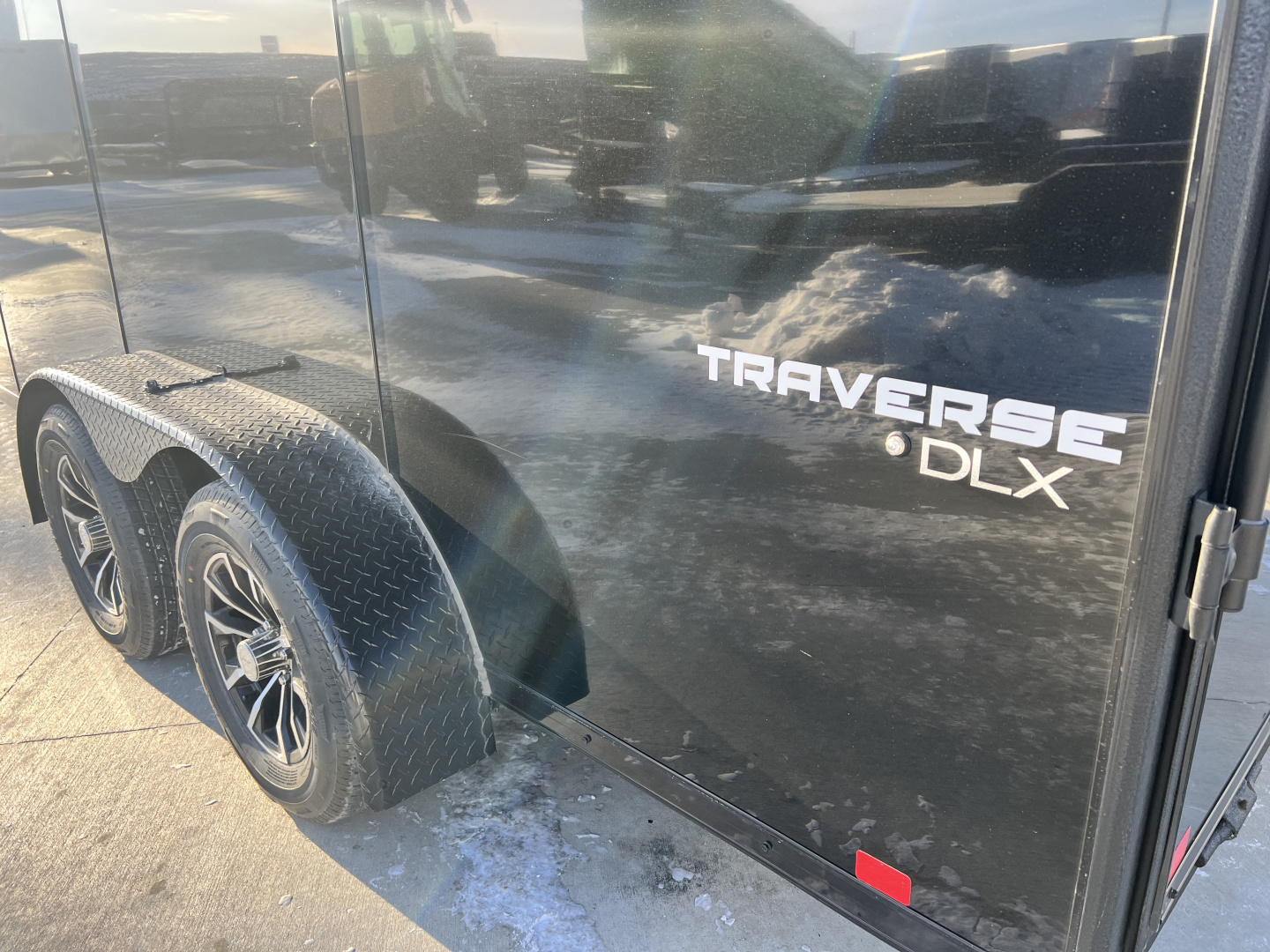 New NEW 2026 Formula 7x16 +V Traverse, 7’ TALL 80.5” Rear door open height BLACKOUT EDITION Rear Ramp Enclosed Cargo Trailer