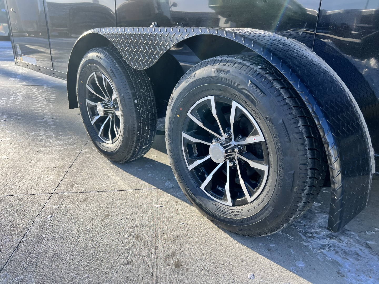 New NEW 2026 Formula 7x16 +V Traverse, 7’ TALL 80.5” Rear door open height BLACKOUT EDITION Rear Ramp Enclosed Cargo Trailer