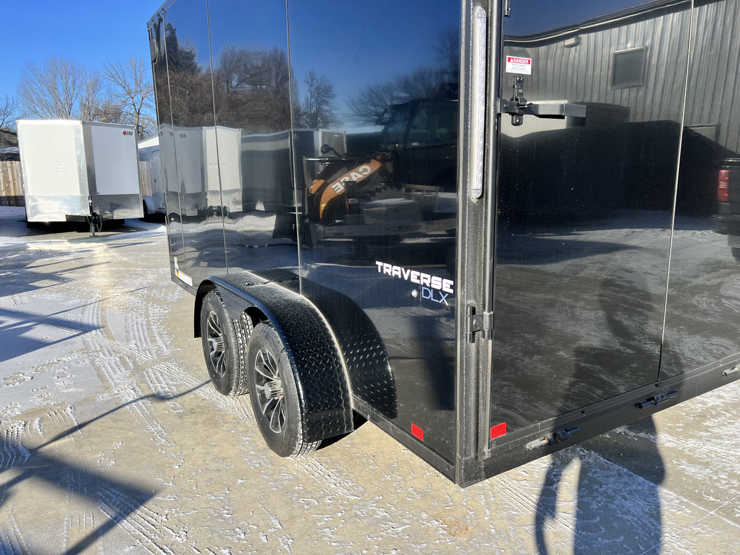 New NEW 2026 Formula 7x14 +V Traverse, 7’ TALL 80.5” Rear door open height BLACKOUT EDITION Rear Ramp Enclosed Cargo Trailer