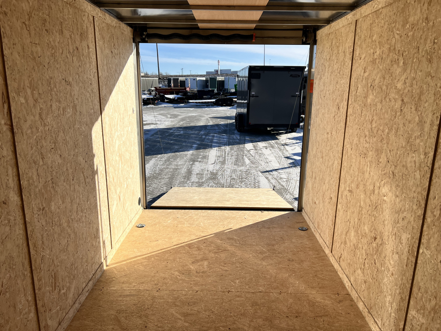 New NEW 2026 Formula 7x14 +V Traverse, 7’ TALL 80.5” Rear door open height BLACKOUT EDITION Rear Ramp Enclosed Cargo Trailer