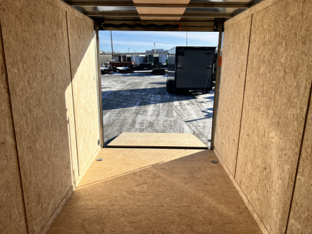 New NEW 2026 Formula 7x14 +V Traverse, 7’ TALL 80.5” Rear door open height BLACKOUT EDITION Rear Ramp Enclosed Cargo Trailer