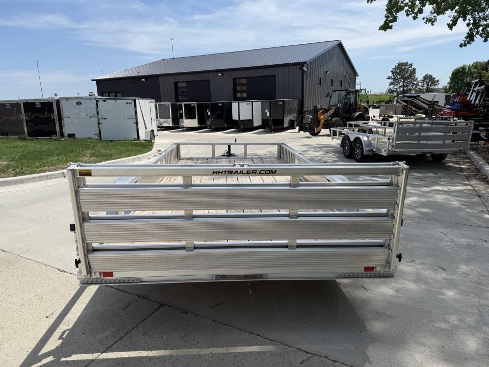 New NEW 2026 H&H 82"x16' Aluminum ATV ramps 2-3500lb axles = 7K Railside Utility bi-fold ramp, Aluminum Wheels