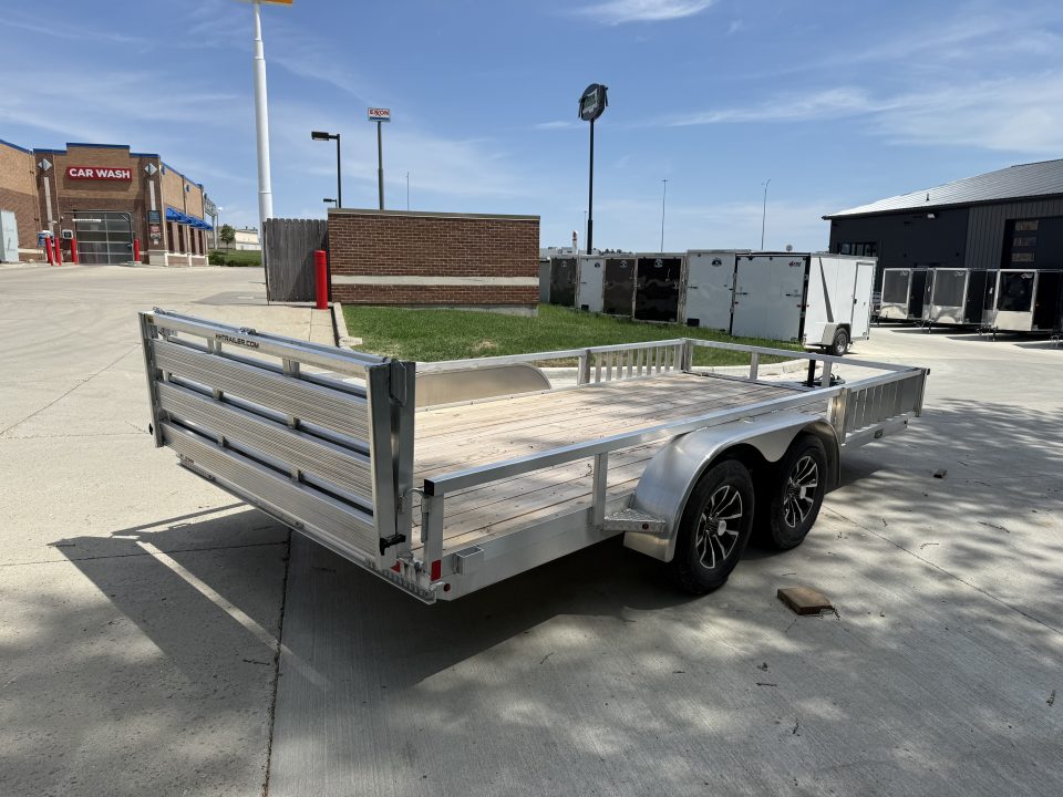 New NEW 2026 H&H 82"x16' Aluminum ATV ramps 2-3500lb axles = 7K Railside Utility bi-fold ramp, Aluminum Wheels