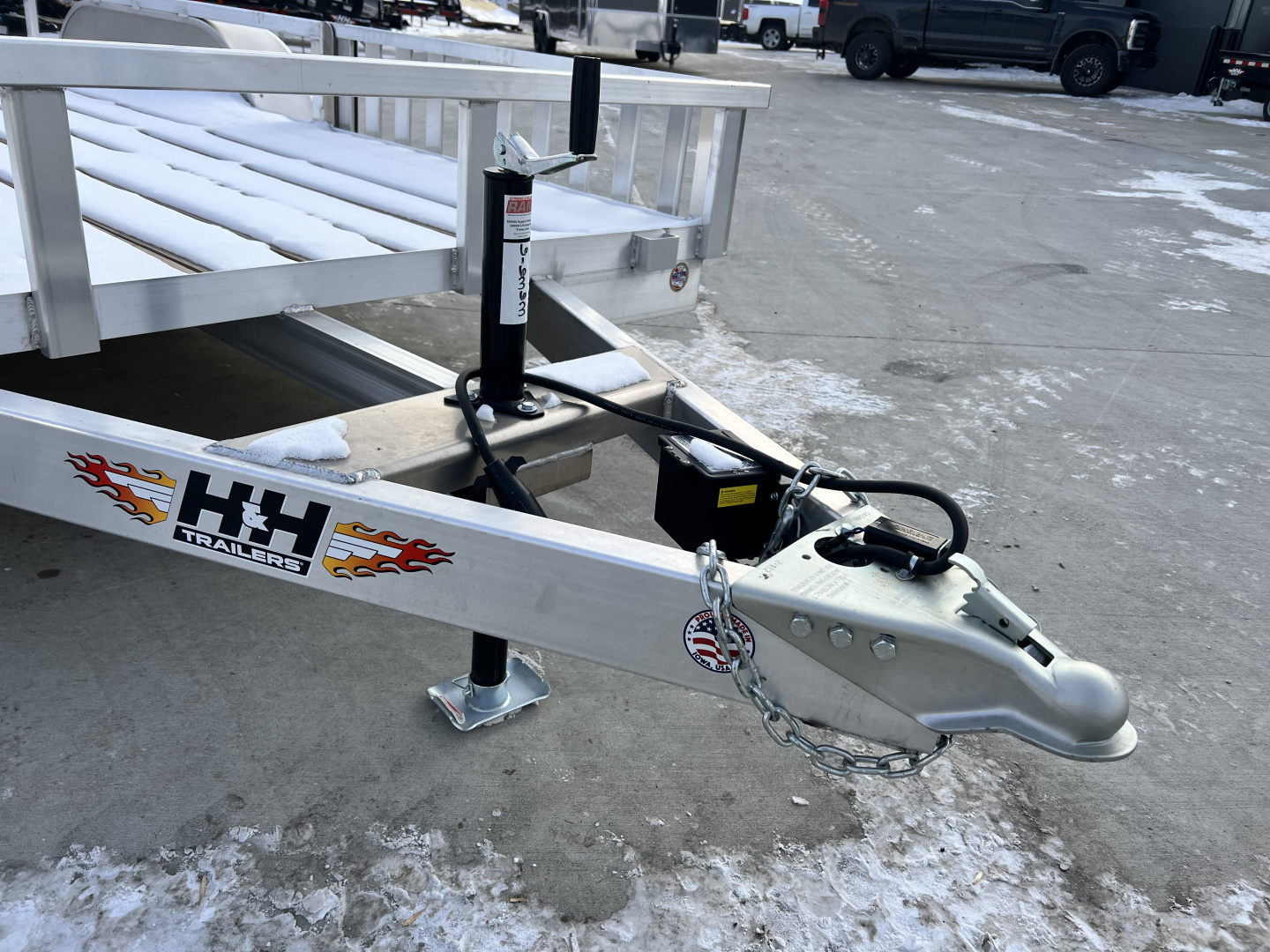 New NEW 2026 H&H 82"x16' Aluminum ATV ramps 2-3500lb axles = 7K Railside Utility bi-fold ramp, Aluminum Wheels