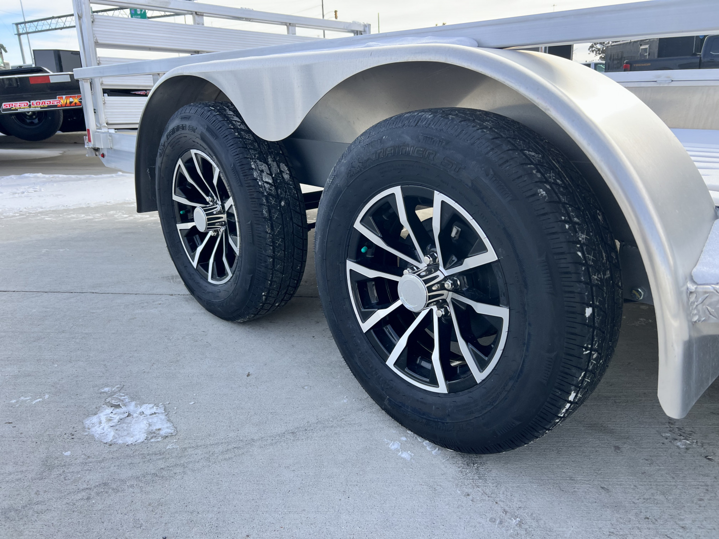 New NEW 2026 H&H 82"x16' Aluminum ATV ramps 2-3500lb axles = 7K Railside Utility bi-fold ramp, Aluminum Wheels