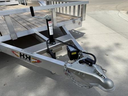 New NEW 2026 H&H 82"x16' Aluminum ATV ramps 2-3500lb axles = 7K Railside Utility bi-fold ramp, Aluminum Wheels