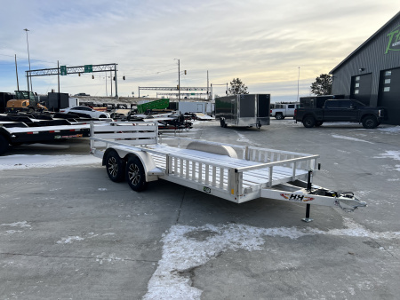 New NEW 2026 H&H 82"x16' Aluminum ATV ramps 2-3500lb axles = 7K Railside Utility bi-fold ramp, Aluminum Wheels