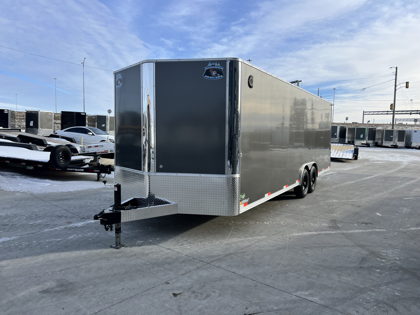 New NEW 2026 Bighorn R&M 8.5x24 +2V SUPERIOR QUALITY 14K Enclosed 7 ft Cargo Trailer Car Hauler