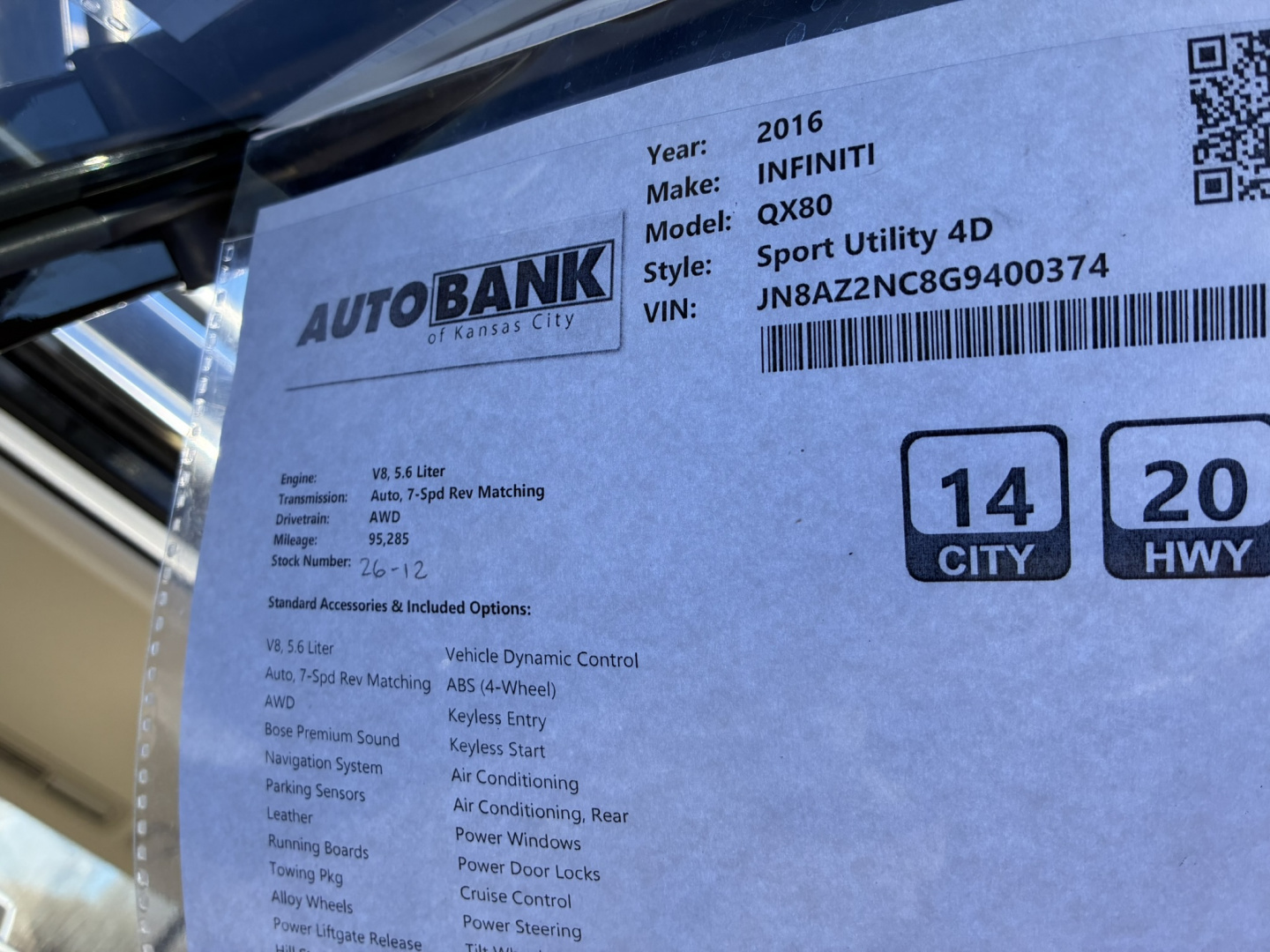 Used 2016 Infiniti QX80 SUV