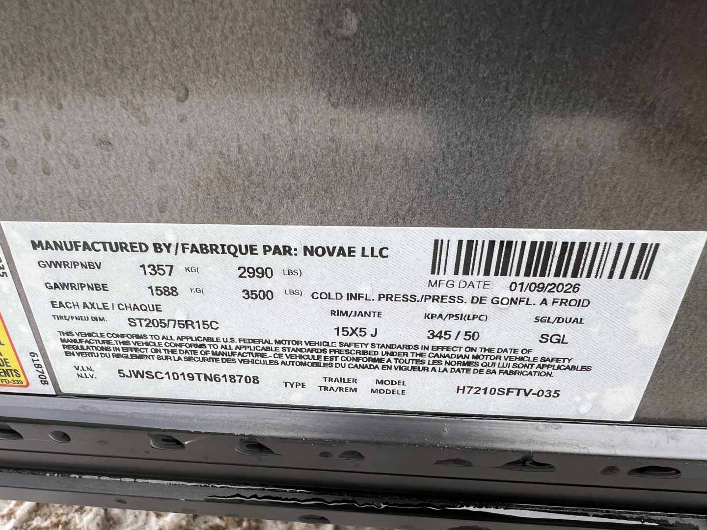 New 2026 H&H Trailers 6 x 10 H7210SFTV-035 Cargo / Enclosed Trailer