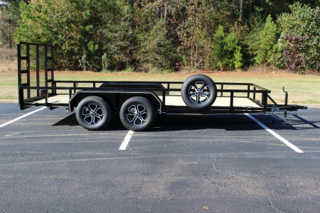 New 2026 GTS Trailers 77X16 SQ TOP W/ HD RAMP GATE 1 BRAKE AXLE Utility Trailer