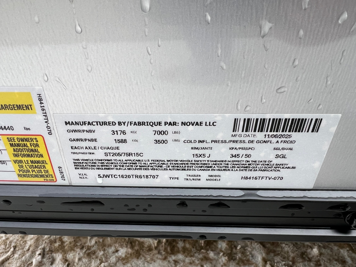 New 2026 H&H Trailers 7 X 16 Cargo H8416TFTV-070 Cargo / Enclosed Trailer