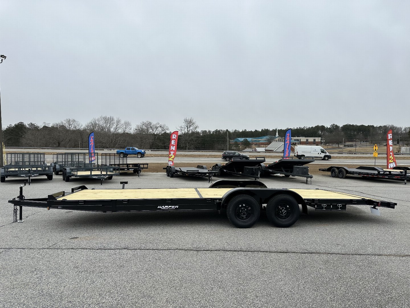 New 2026 24FT 7K WOOD FLOOR DELUXE CAR HAULER