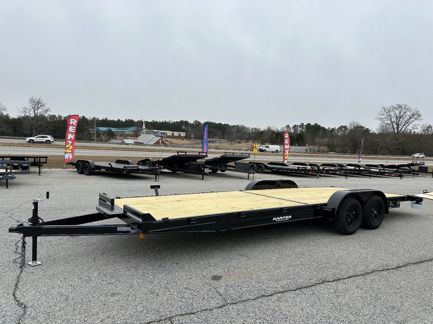 New 2026 24FT 7K WOOD FLOOR DELUXE CAR HAULER