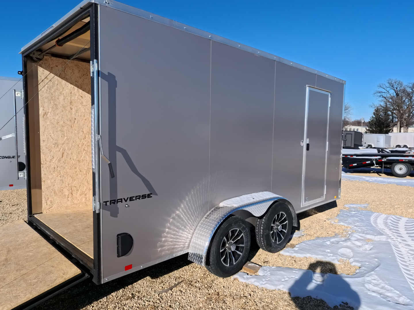 New 2026 Formula Trailers 7 x 16 Traverse, Champagne Beige with Composite Trim, 16" Crossmembers, Aluminum Rims, Setback Jack, 7' Wall Height Cargo / Enclosed Trailer