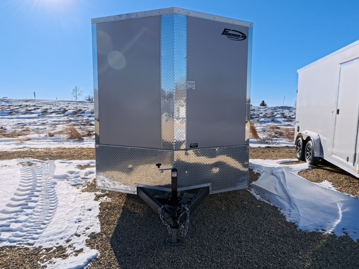 New 2026 Formula Trailers 7 x 16 Traverse, Champagne Beige with Composite Trim, 16" Crossmembers, Aluminum Rims, Setback Jack, 7' Wall Height Cargo / Enclosed Trailer