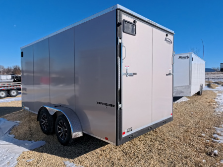 New 2026 Formula Trailers 7 x 16 Traverse, Champagne Beige with Composite Trim, 16" Crossmembers, Aluminum Rims, Setback Jack, 7' Wall Height Cargo / Enclosed Trailer
