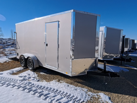 New 2026 Formula Trailers 7 x 16 Traverse, Champagne Beige with Composite Trim, 16" Crossmembers, Aluminum Rims, Setback Jack, 7' Wall Height Cargo / Enclosed Trailer