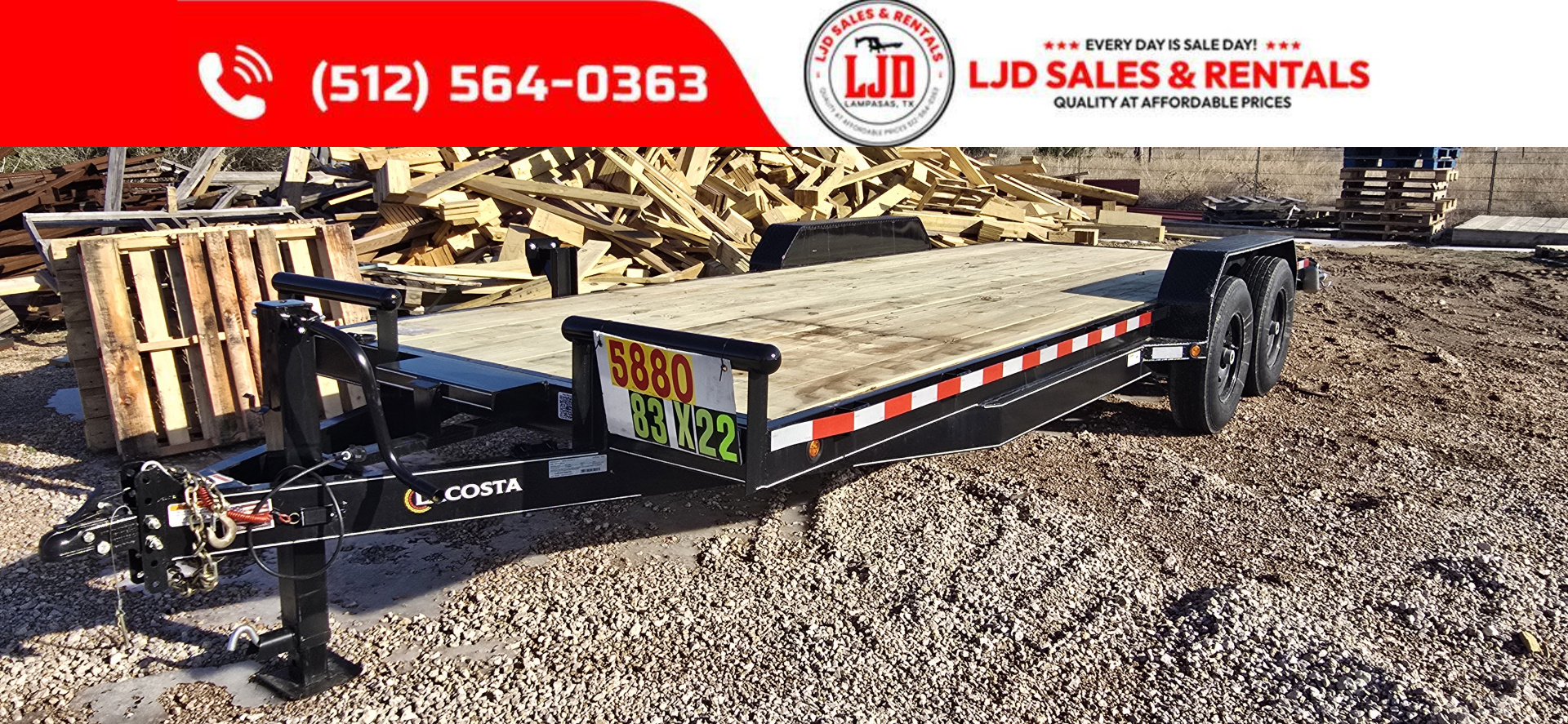 New 2026 Lacosta - 83" x 22' - Trailer Car Hauler