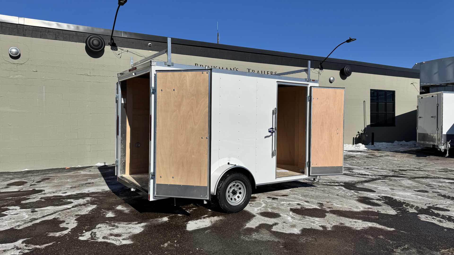 New American Hauler 6x12 Enclosed Trailer - Double Doors with Ladder Racks!