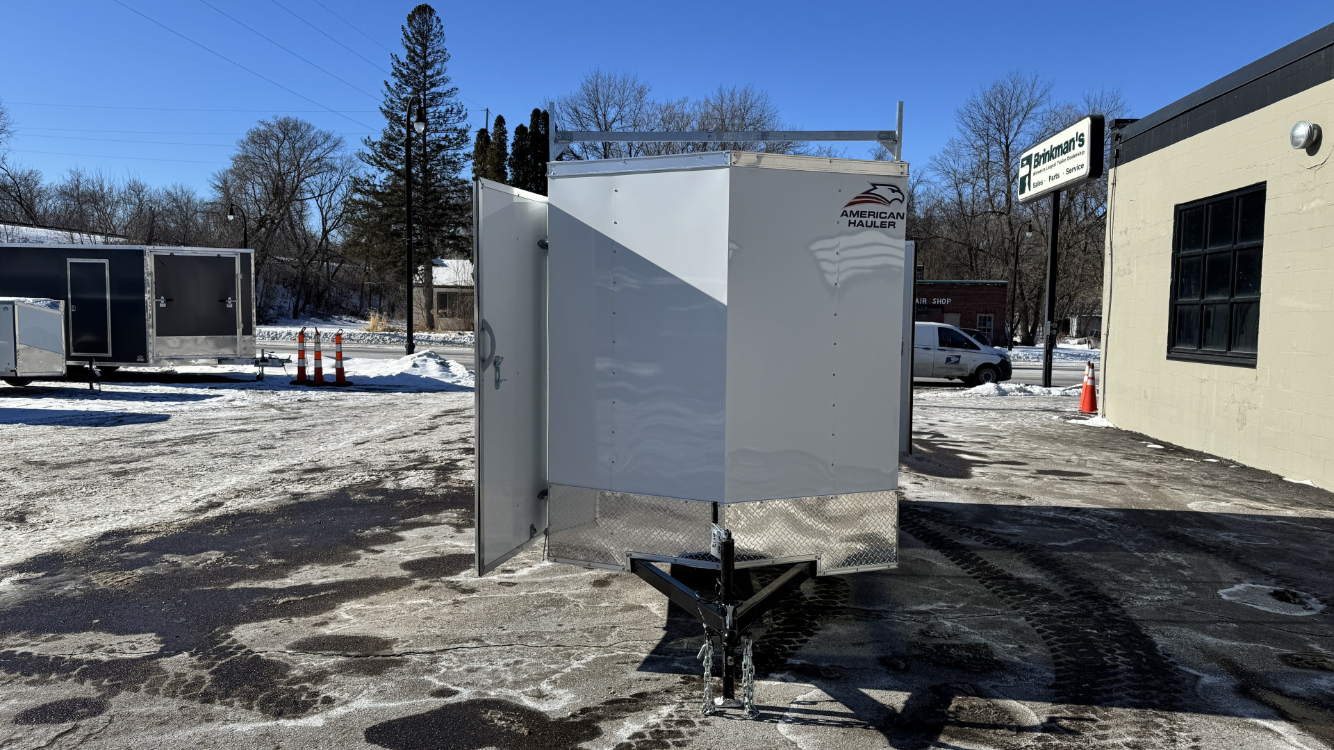 New American Hauler 6x12 Enclosed Trailer - Double Doors with Ladder Racks!