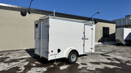 New American Hauler 6x12 Enclosed Trailer - Double Doors with Ladder Racks!