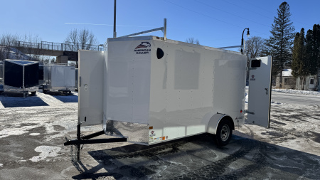 New American Hauler 6x12 Enclosed Trailer - Double Doors with Ladder Racks!