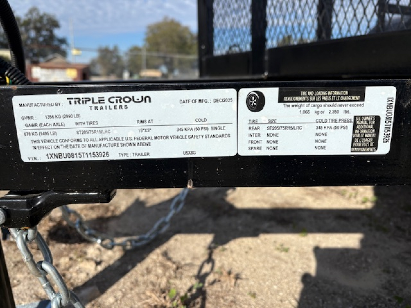 New 2026 5X8 Triple Crown Utility Trailer