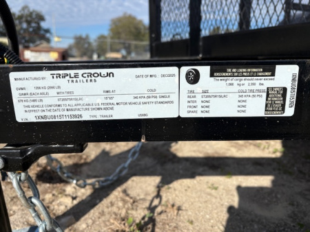 New 2026 5X8 Triple Crown Utility Trailer