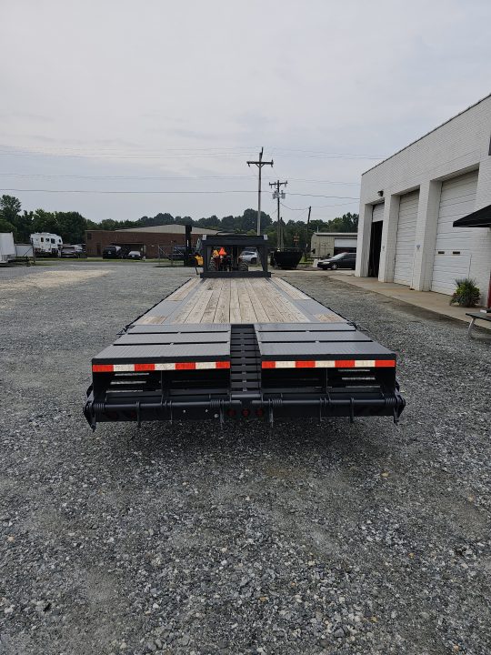 New 2026 Down 2 Earth Trailers 30' 17.5K Gooseneck Flatbed Trailer w/ 5' Dove and Real Steel Ramps
