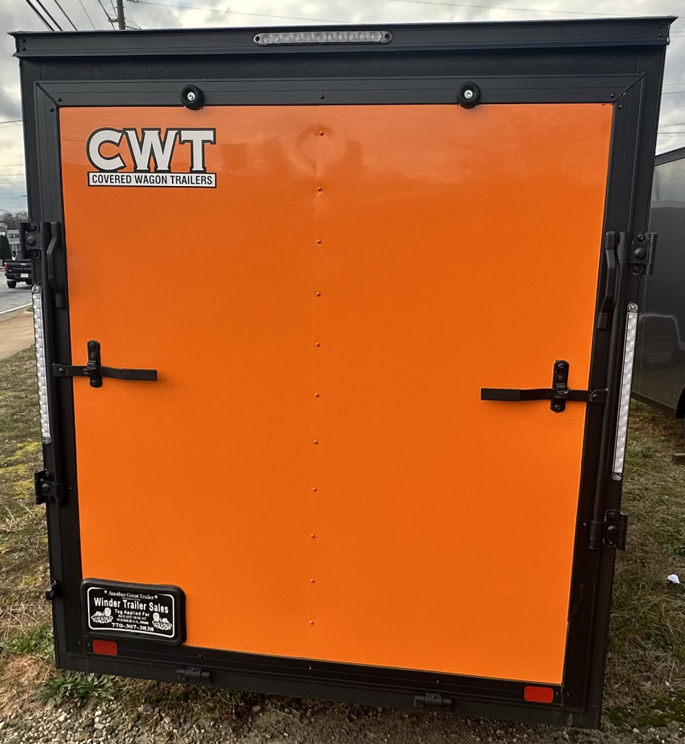 New 2025 Covered Wagon Trailers 6x12 SA org/blk Cargo / Enclosed Trailer